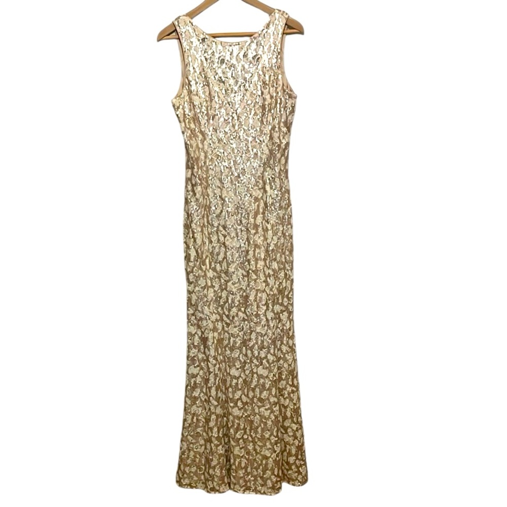 Belle Badgley Mishka Sequined Maxi Dress Cocktail Formal Holiday